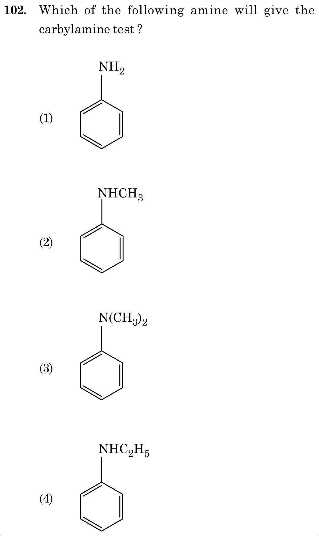 NEET 2020 chemistry Question 102