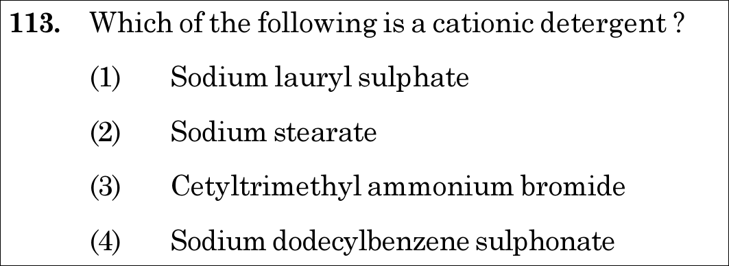 NEET 2020 chemistry Question 113