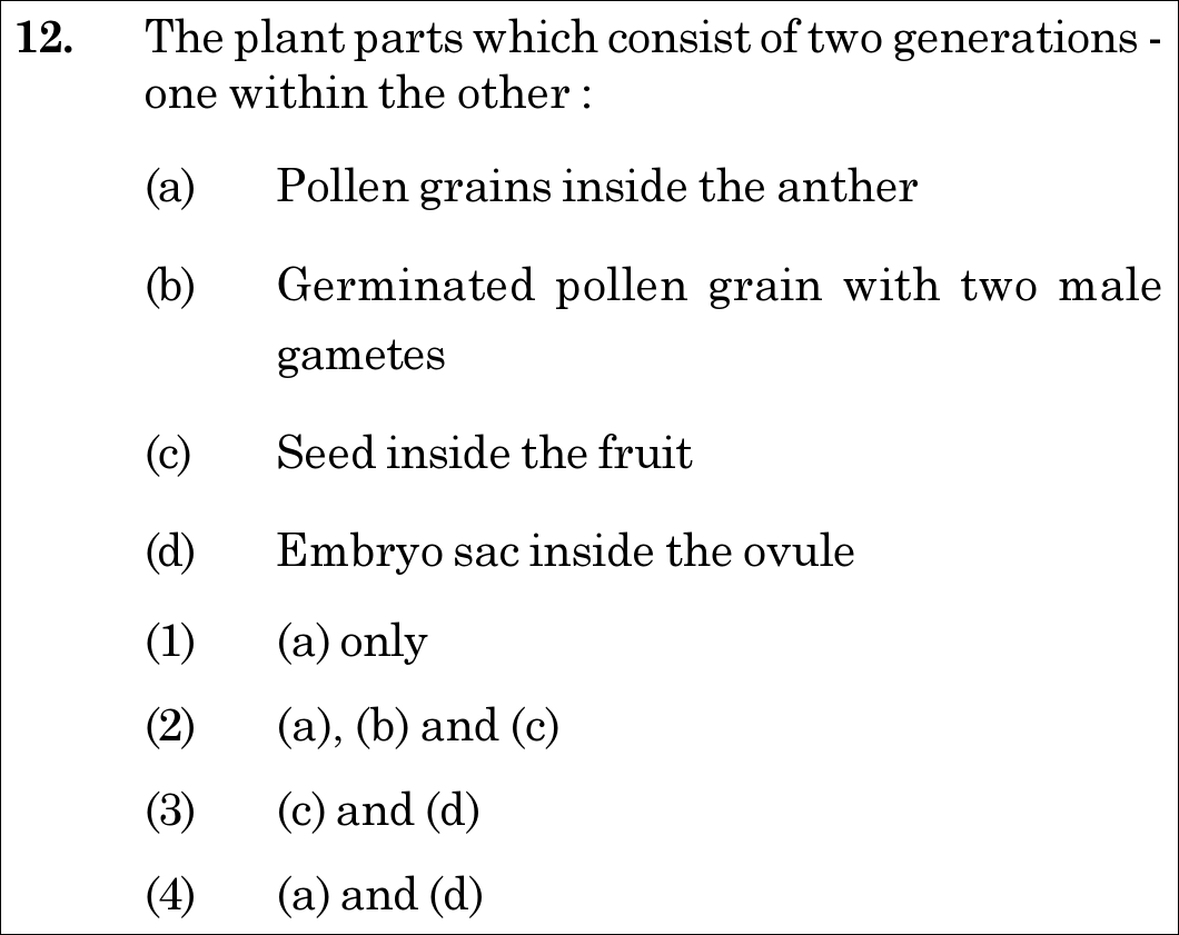 NEET 2020 Botany Question 12