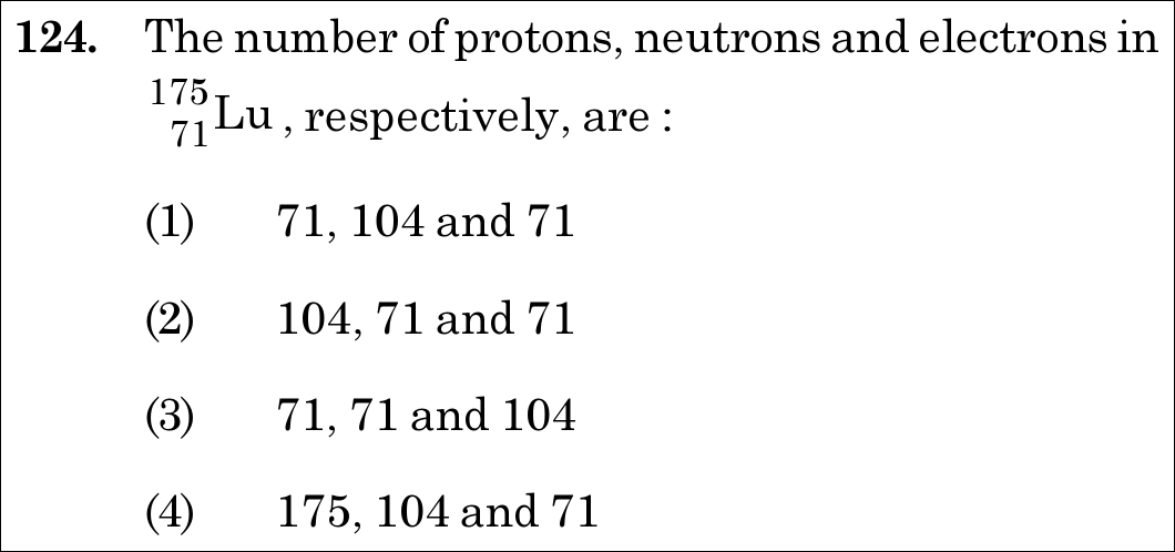 NEET 2020 chemistry Question 124