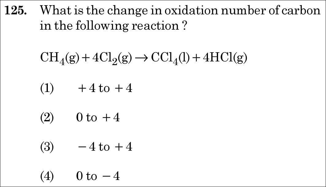 NEET 2020 chemistry Question 125
