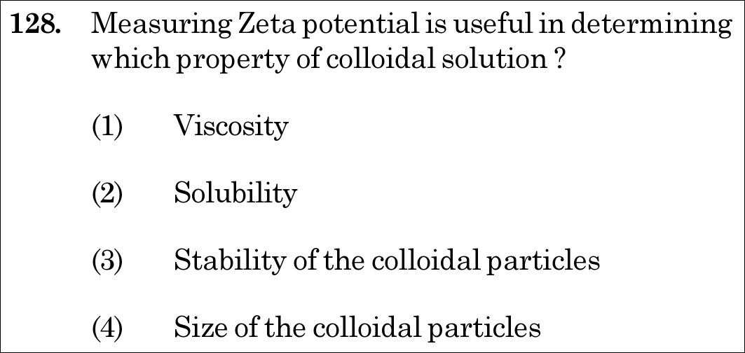 NEET 2020 chemistry Question 128