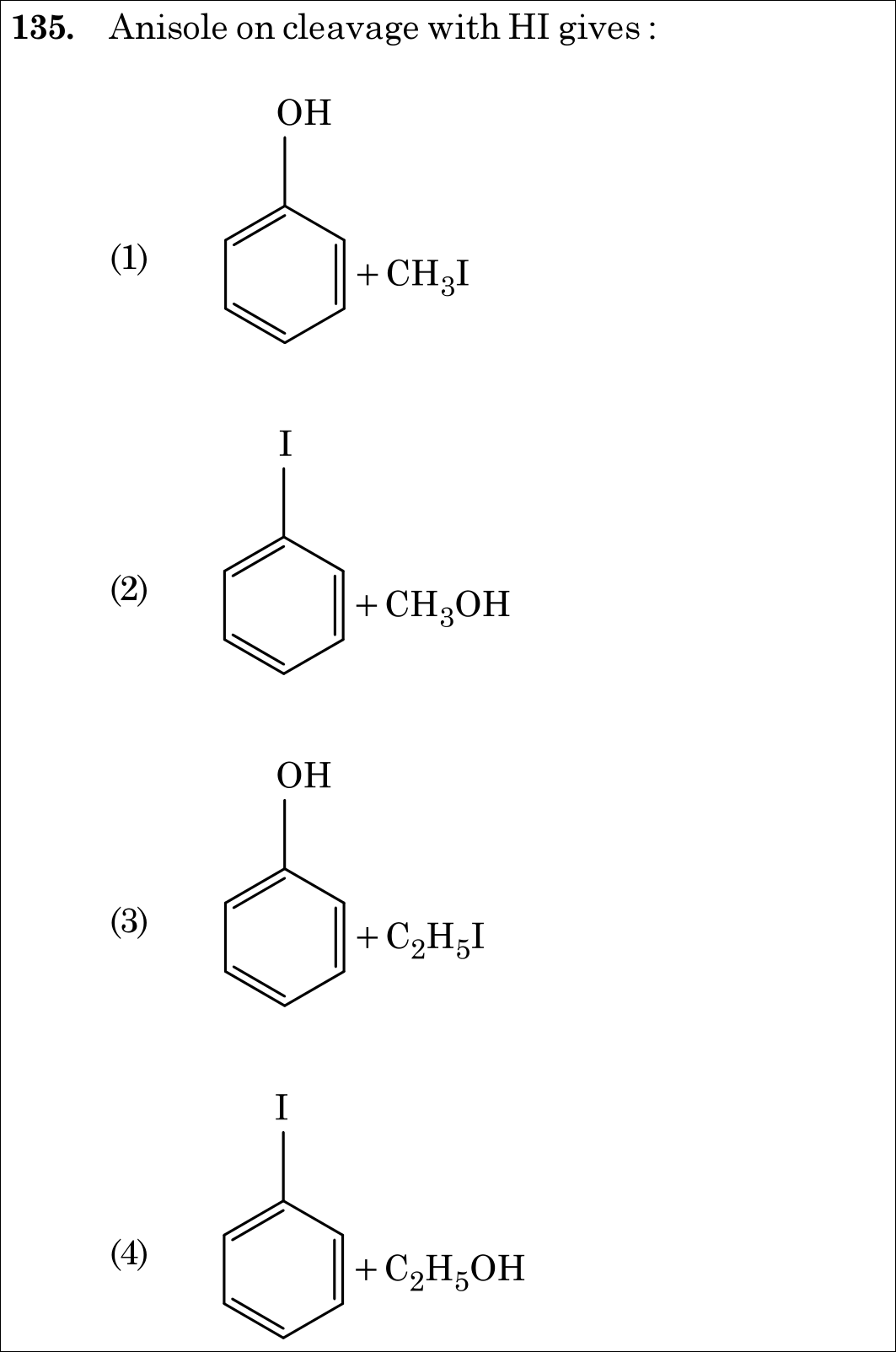 NEET 2020 chemistry Question 135