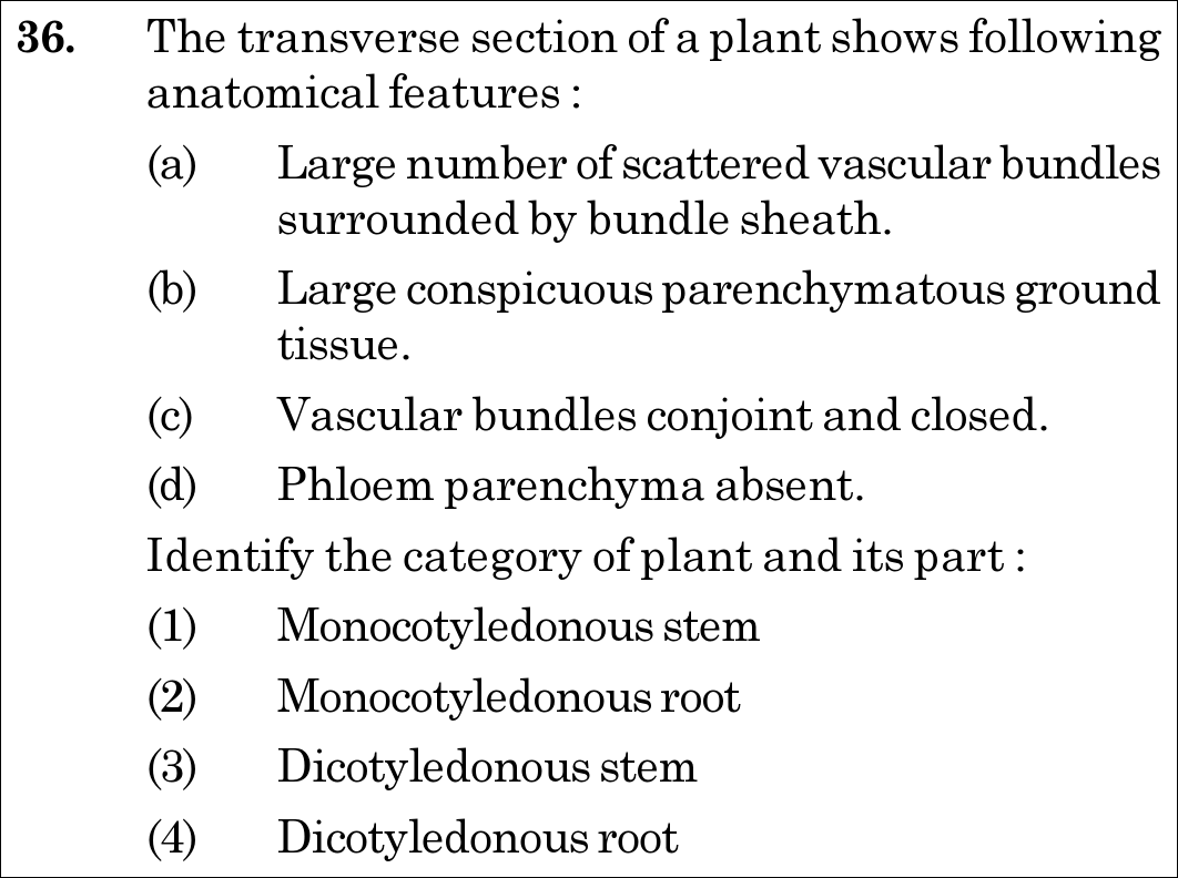 NEET 2020 Botany Question 36
