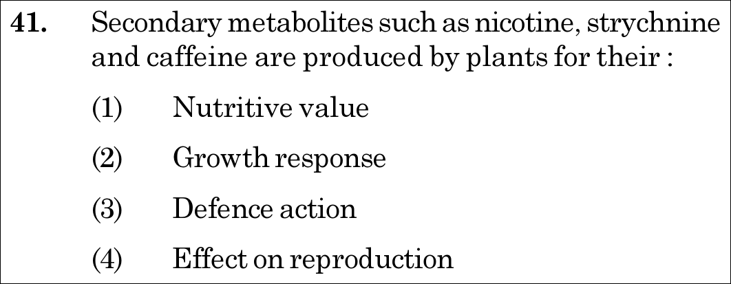 NEET 2020 Botany Question 41