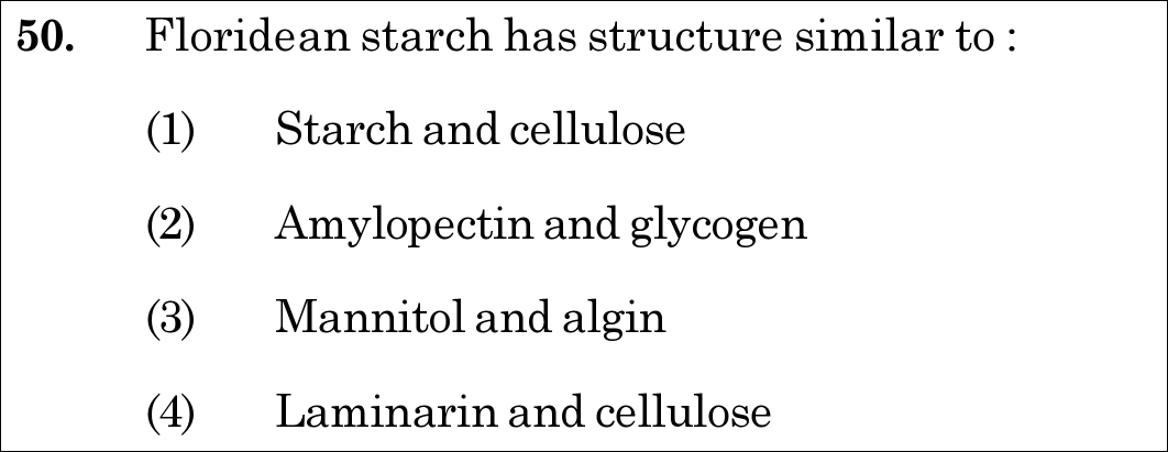 NEET 2020 zoology Question 50