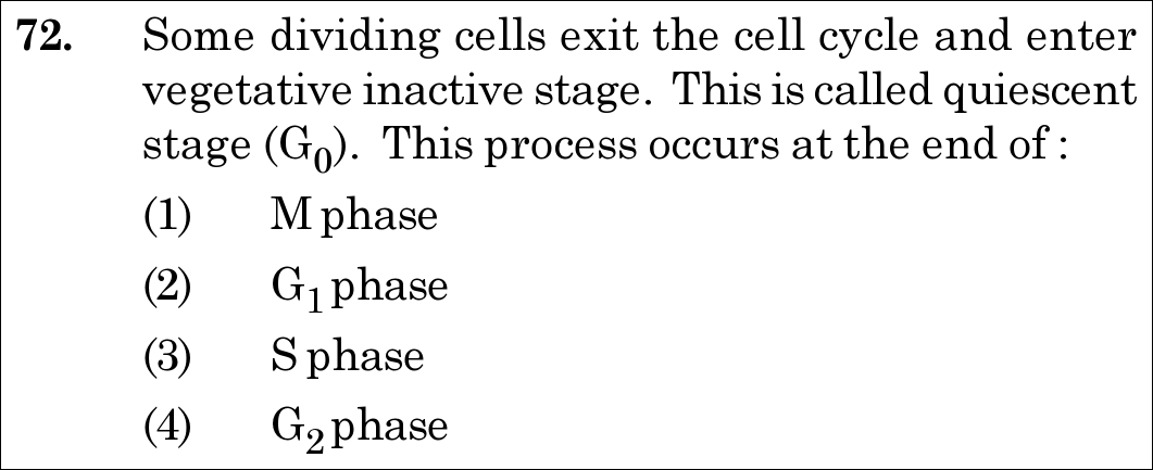 NEET 2020 zoology Question 72