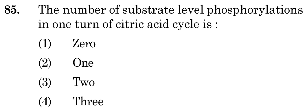 NEET 2020 zoology Question 85