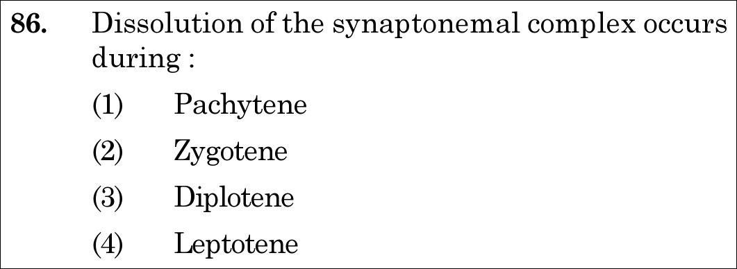 NEET 2020 zoology Question 86