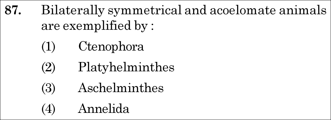 NEET 2020 zoology Question 87
