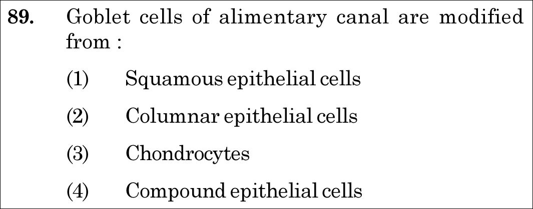 NEET 2020 zoology Question 89