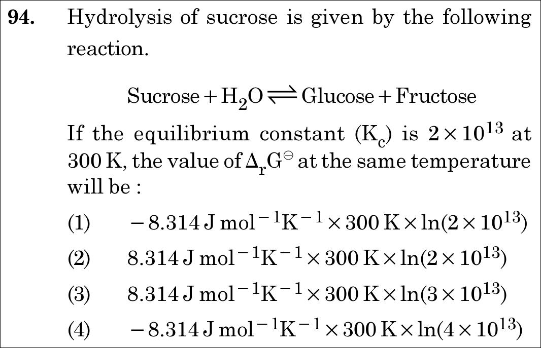 NEET 2020 chemistry Question 94
