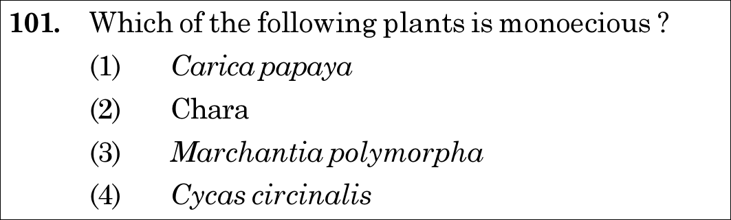 NEET 2021 botany Question 101