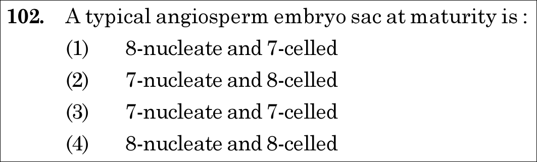 NEET 2021 botany Question 102