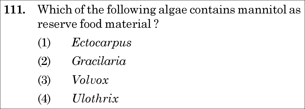 NEET 2021 botany Question 111