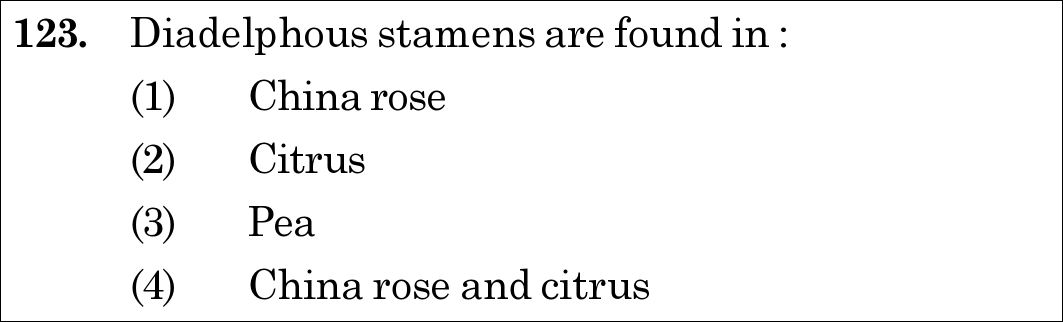 NEET 2021 botany Question 123