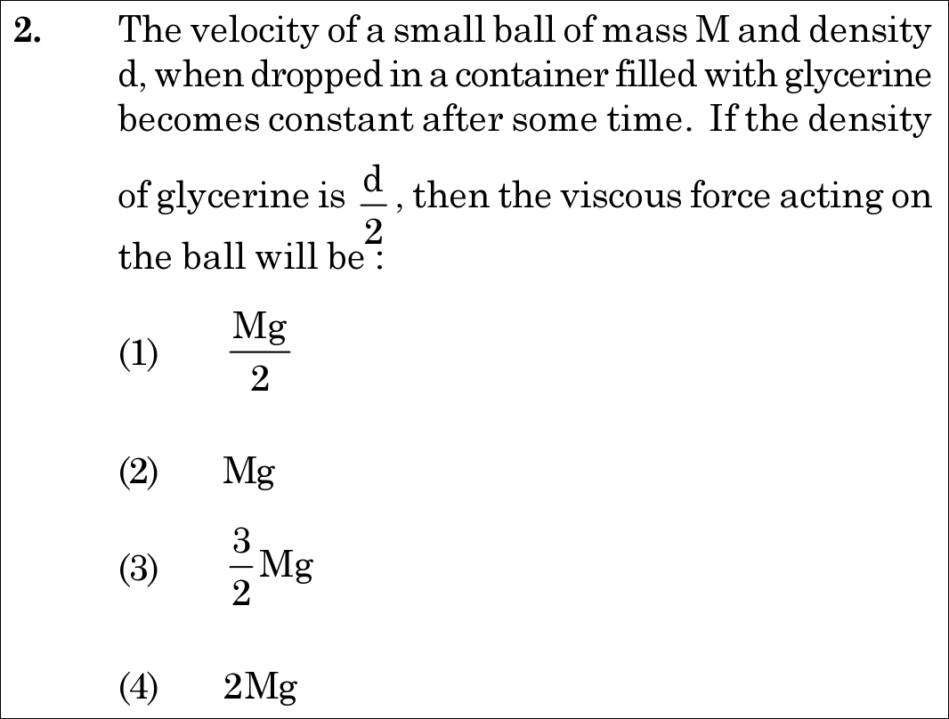 NEET 2021 physics Question 2