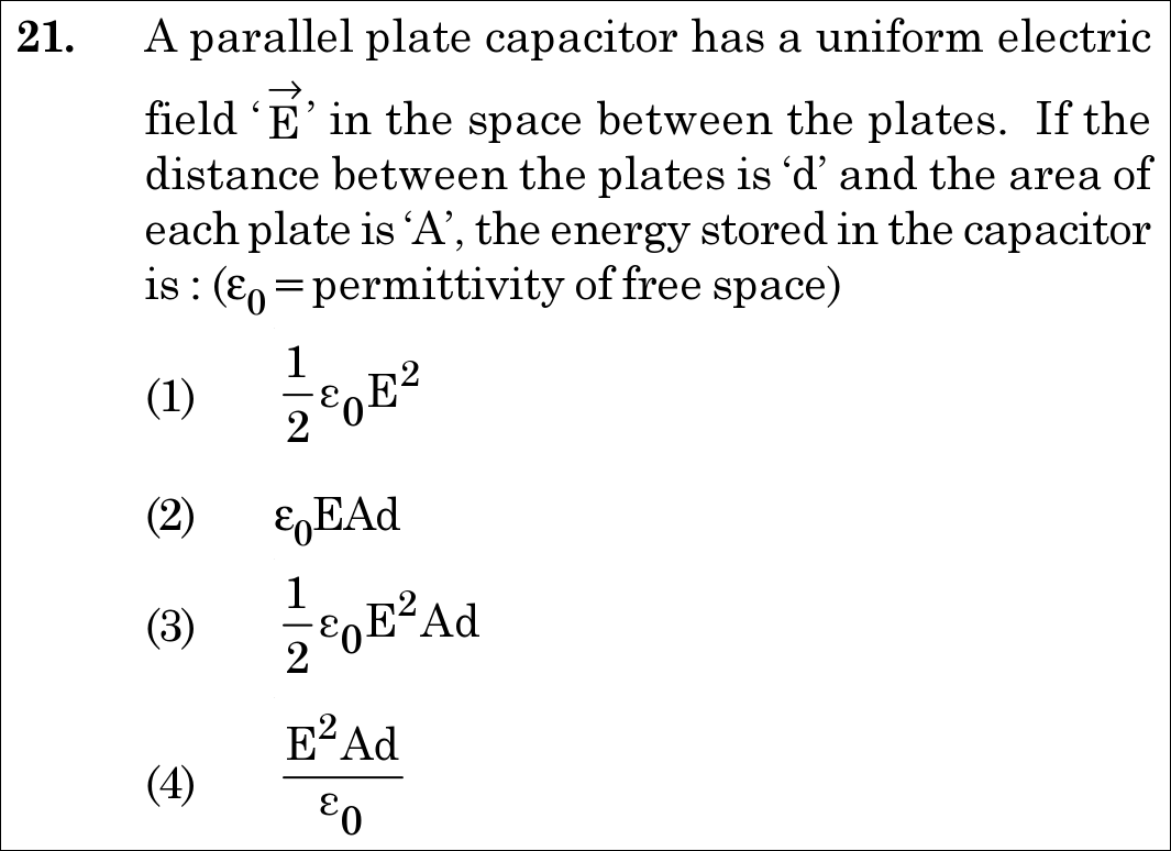 NEET 2021 physics Question 21