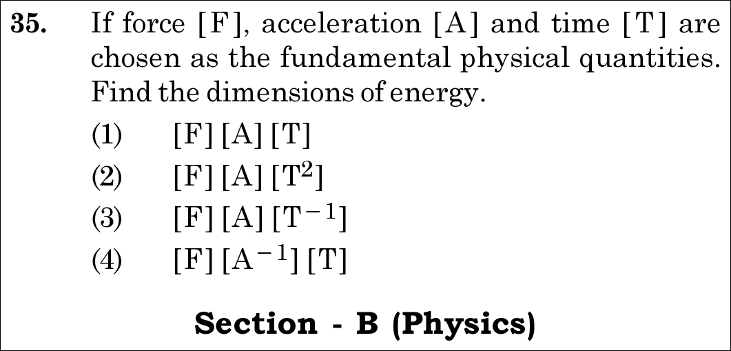 NEET 2021 physics Question 35