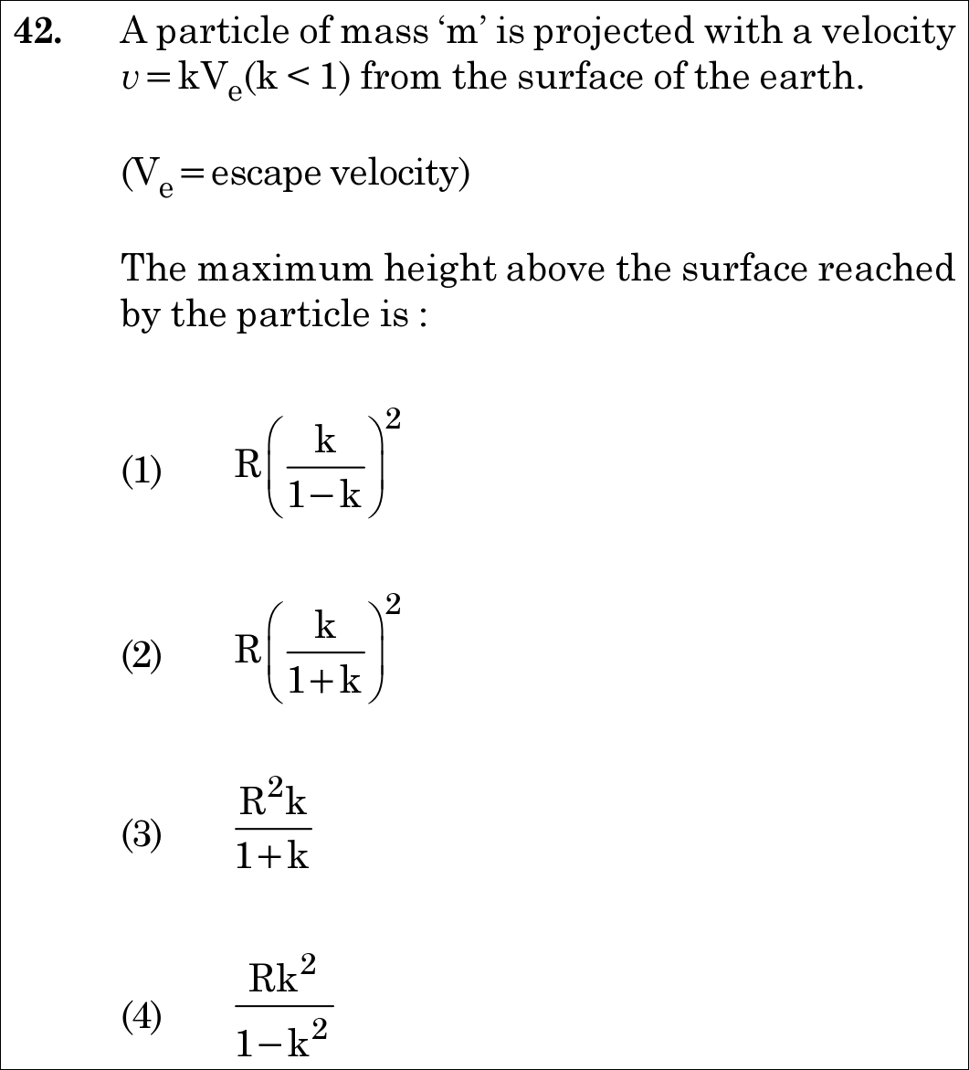 NEET 2021 physics Question 42