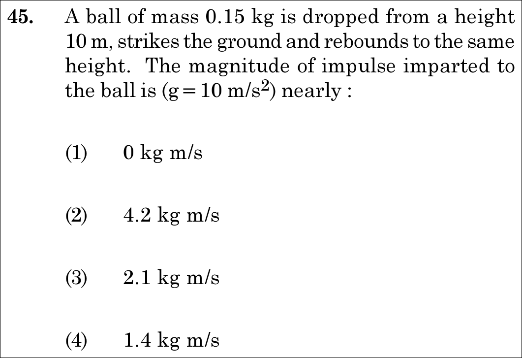 NEET 2021 physics Question 45