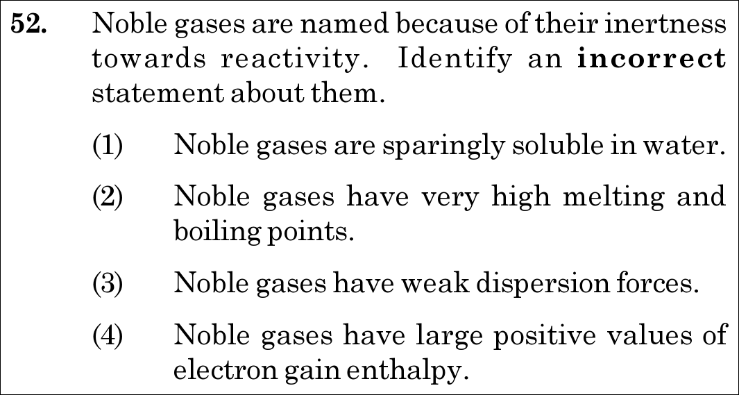 NEET 2021 chemistry Question 52