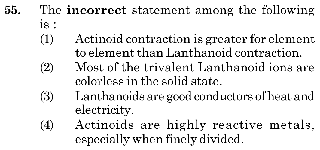 NEET 2021 chemistry Question 55
