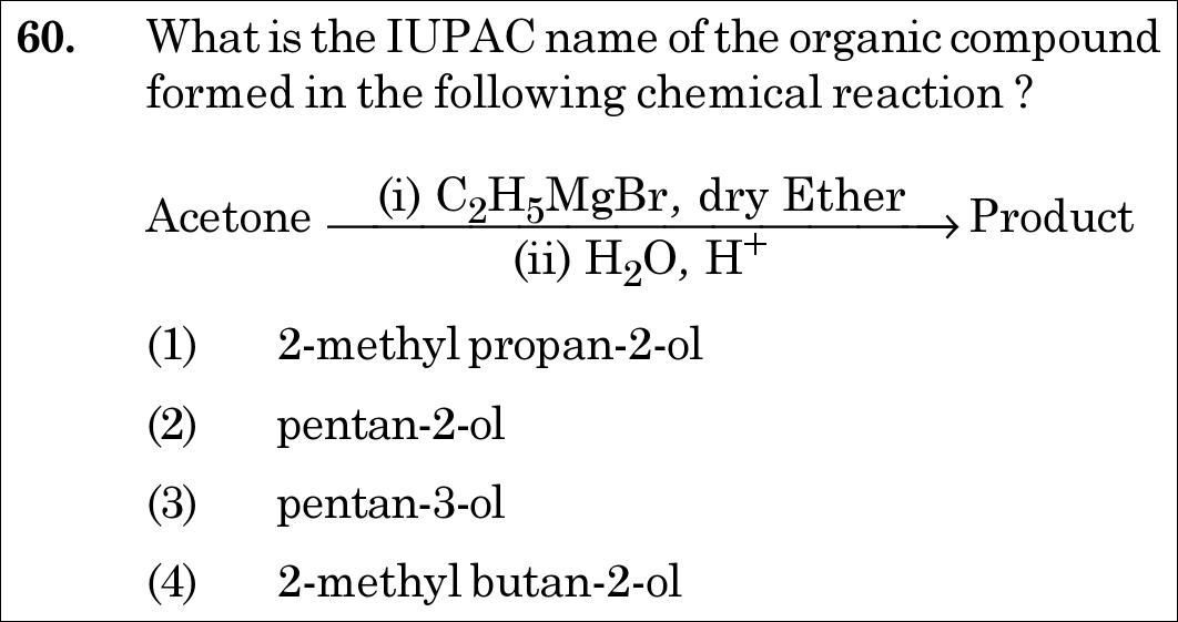 NEET 2021 chemistry Question 60