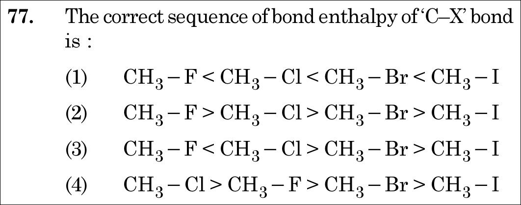 NEET 2021 chemistry Question 77