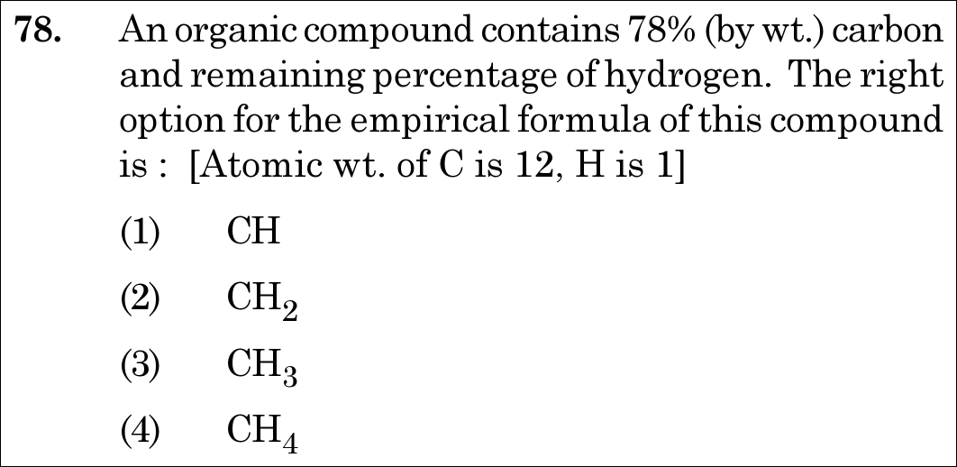 NEET 2021 chemistry Question 78