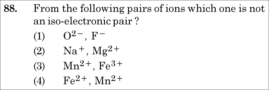 NEET 2021 chemistry Question 88