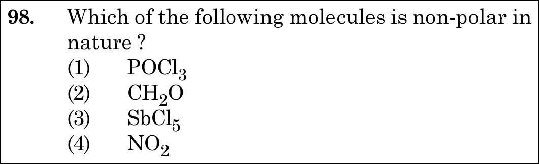 NEET 2021 chemistry Question 98