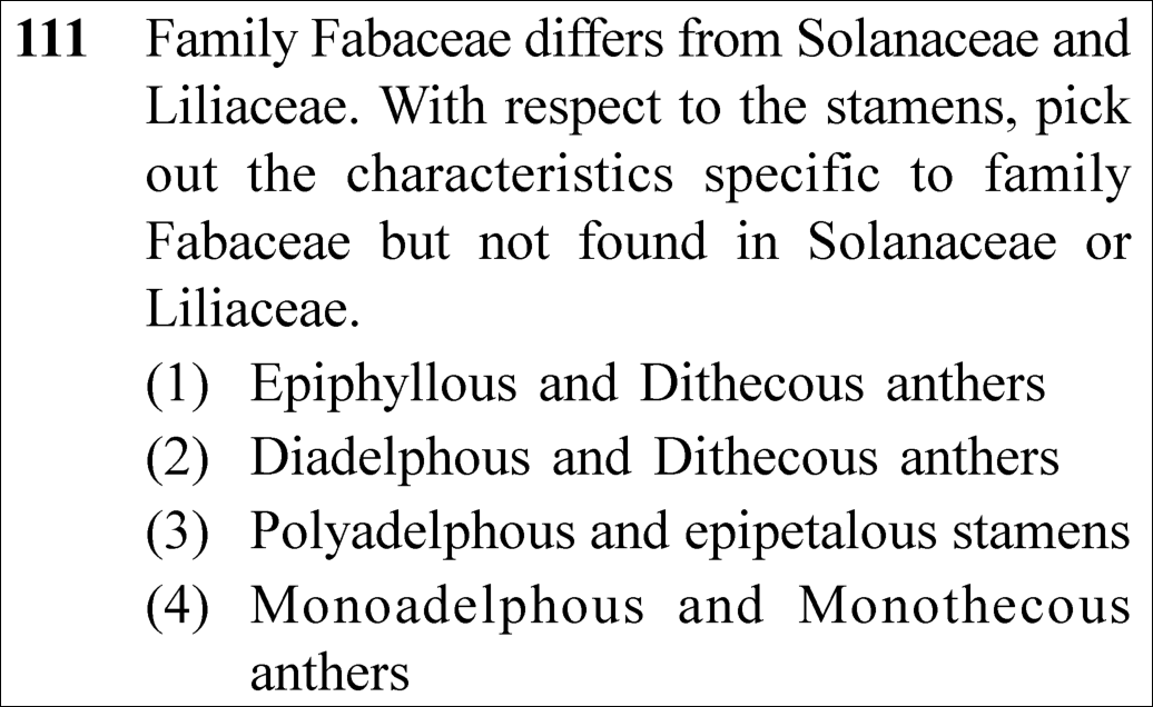 NEET 2023 Botany Question 111