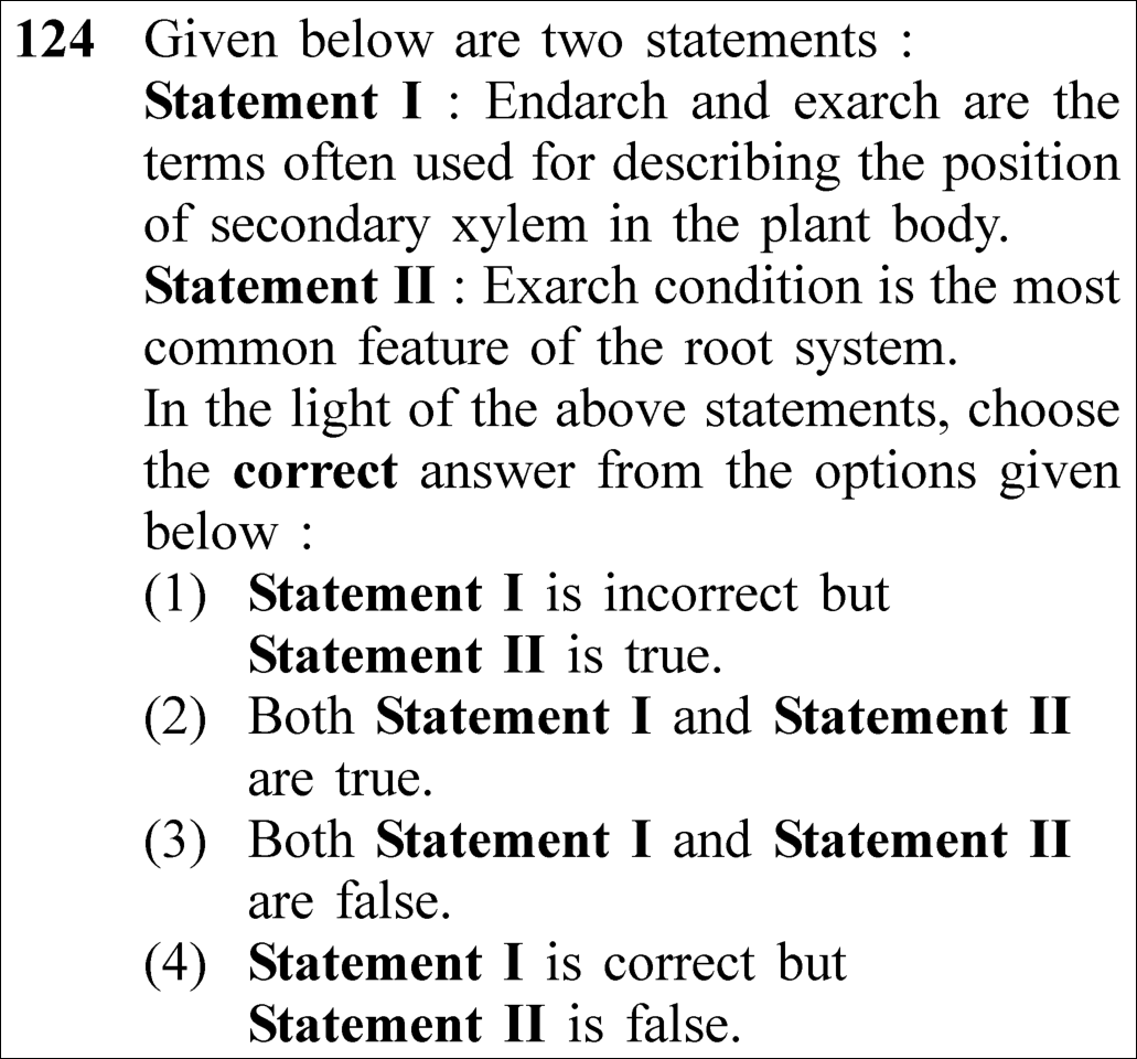 NEET 2023 Botany Question 124