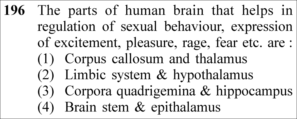 NEET 2023 zoology Question 196