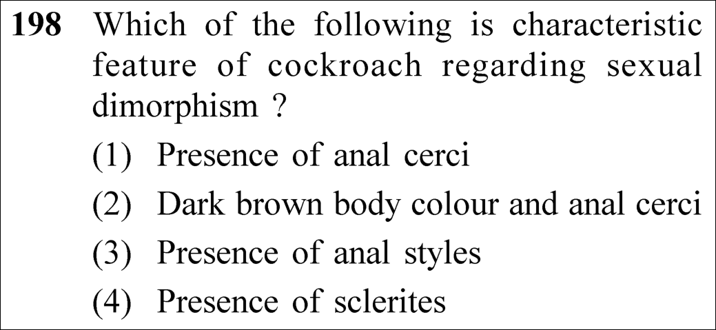 NEET 2023 zoology Question 198