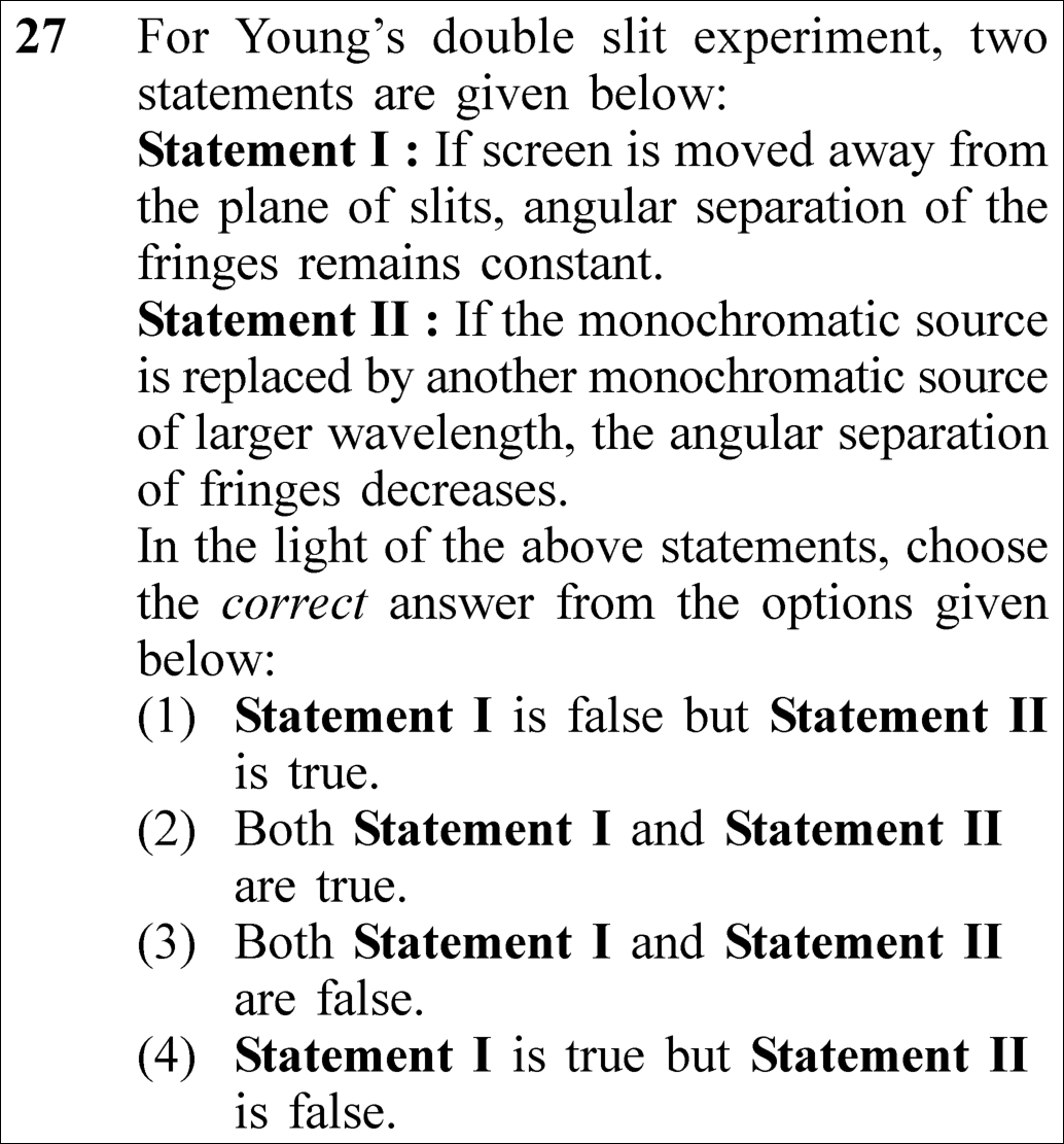 NEET 2023 Physics Question 27