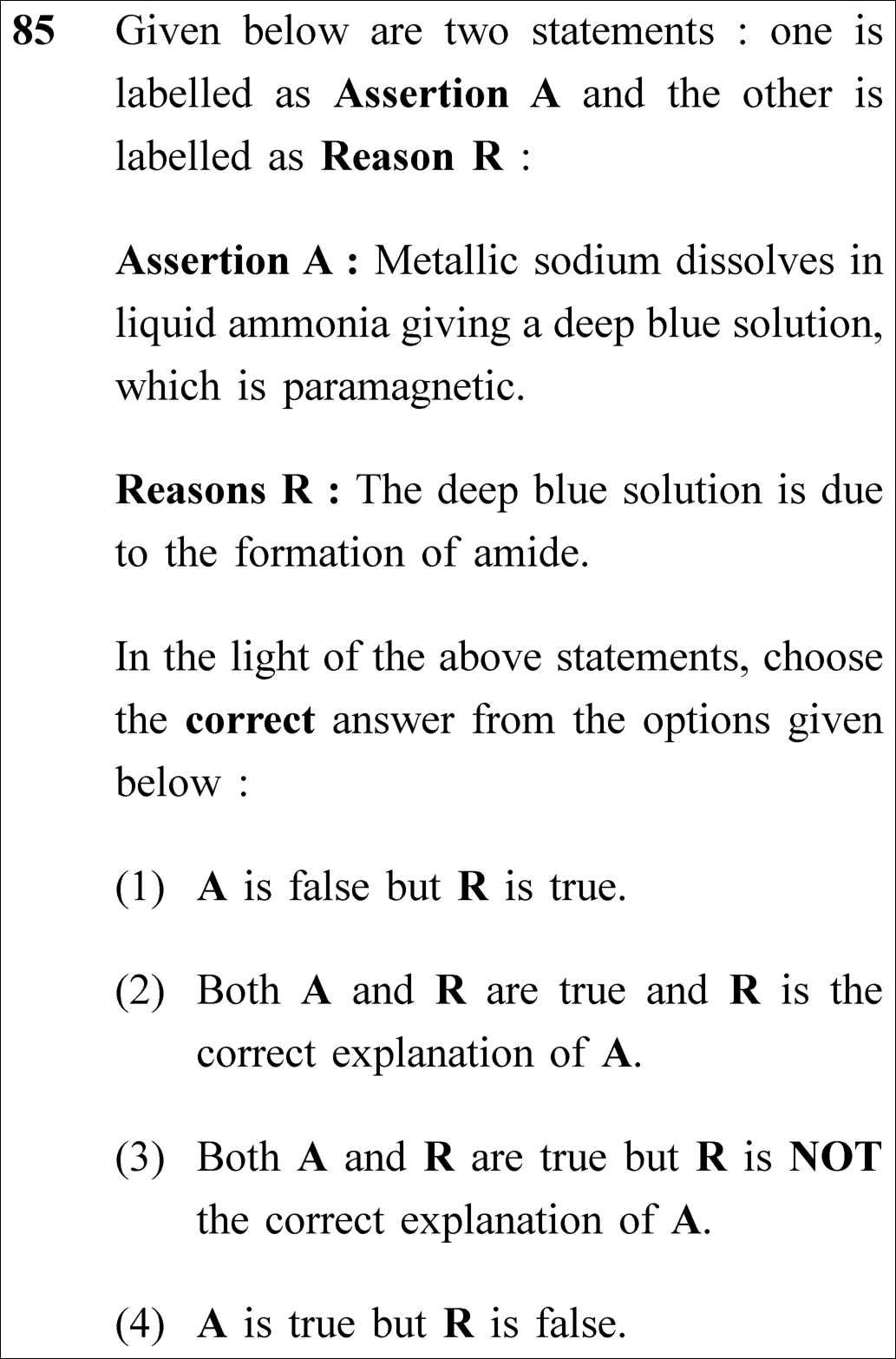 NEET 2023 chemistry Question 85