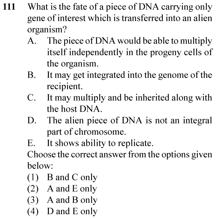 NEET 2024 Botany Question 111