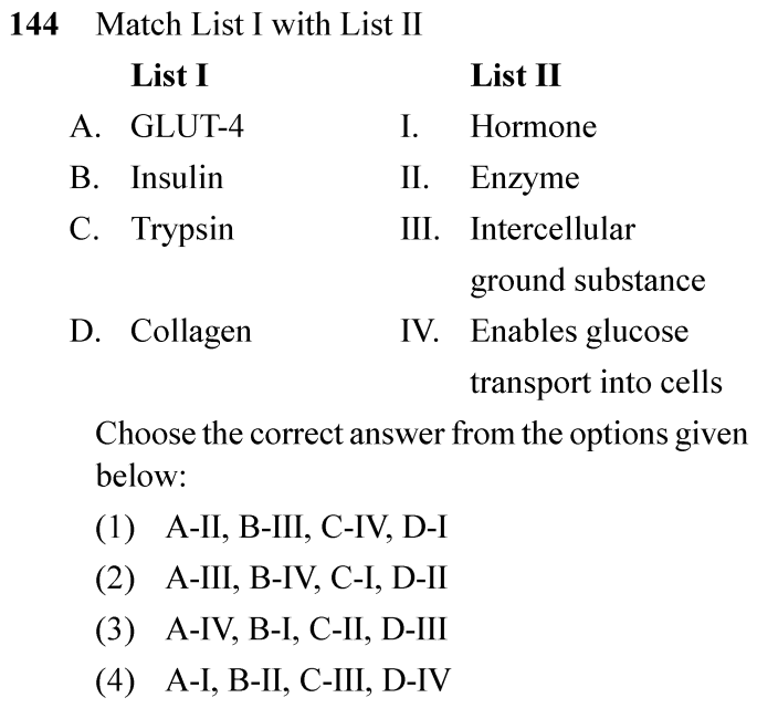 NEET 2024 Botany Question 144