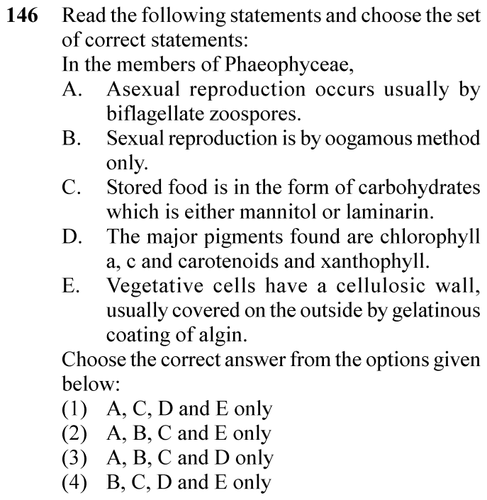NEET 2024 Botany Question 146