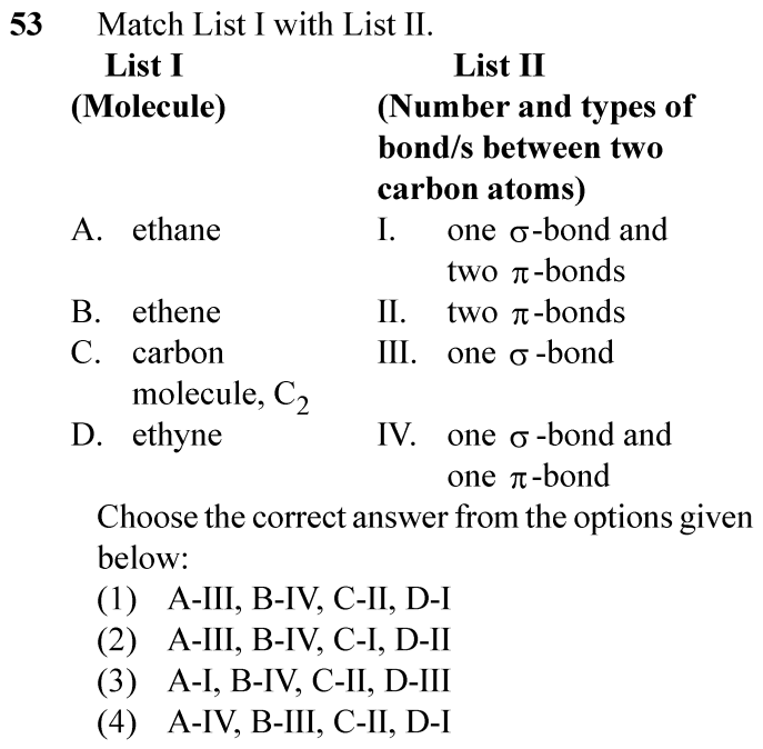 NEET 2024 chemistry Question 53