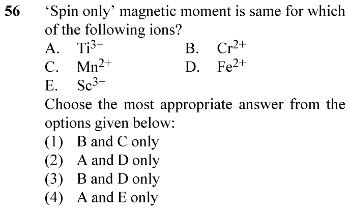 NEET 2024 chemistry Question 56