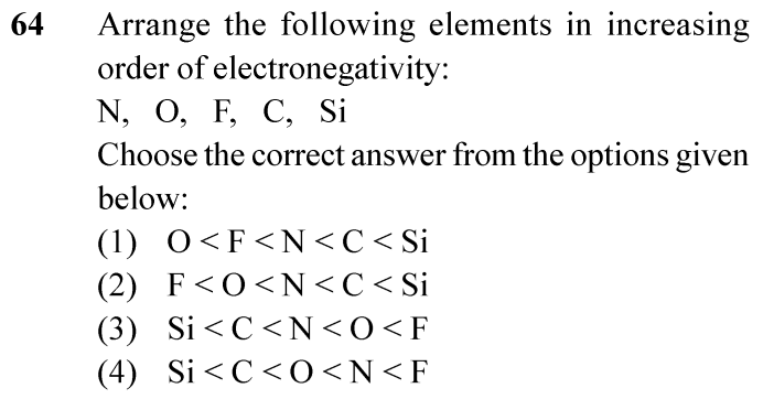 NEET 2024 chemistry Question 64