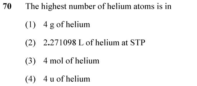 NEET 2024 chemistry Question 70