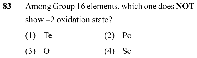 NEET 2024 chemistry Question 83