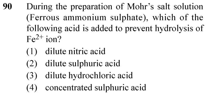 NEET 2024 chemistry Question 90