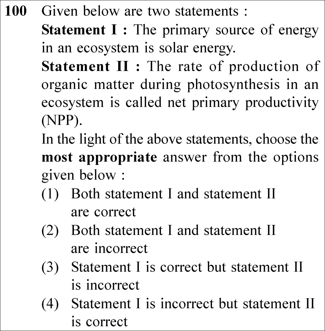 NEET 2025 Botany Question 100