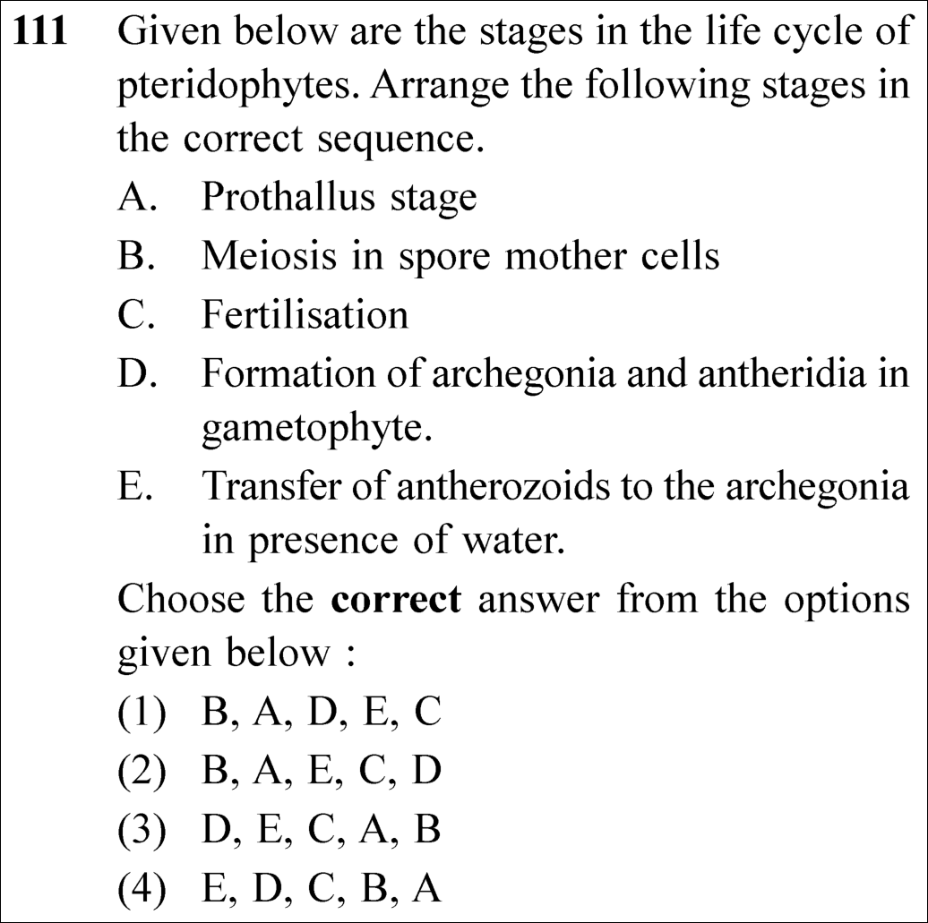 NEET 2025 Botany Question 111