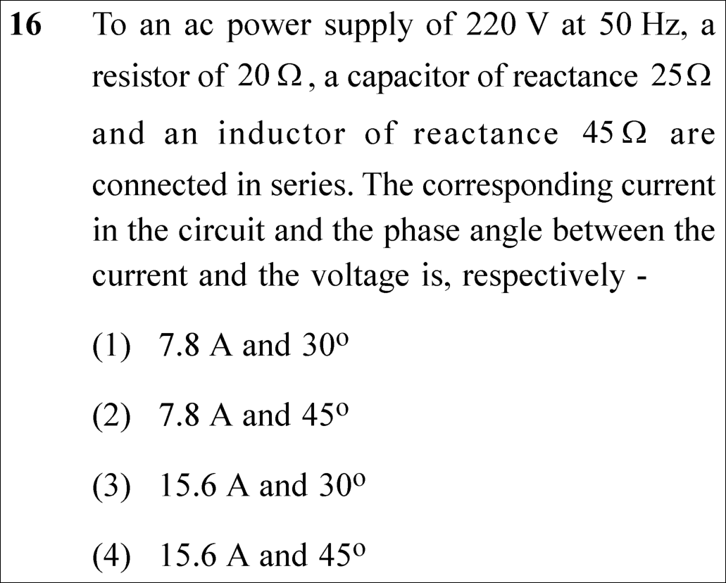 NEET 2025 Physics Question 16